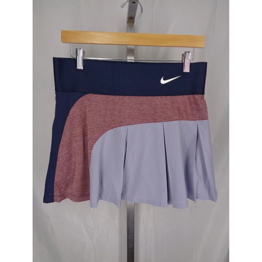 Nike Dri Fit Standard Fit Colorblock Pleated Skort Large Pickleball Tennis Golf